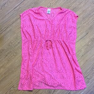 Wonder Nation Pink Eyelet Kids Swim Coverup